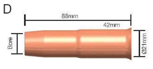 24A 50 Boquilla 1/2" #3, #4 gun Tweco